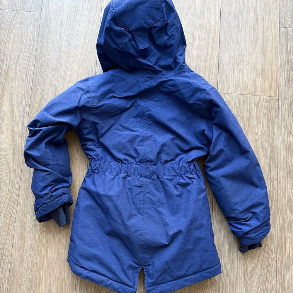 Columbia Kids Navy Puffer Jacket with Faux Fur Hood - Picture 3 of 6